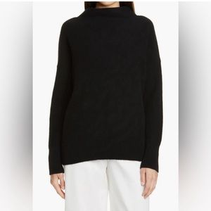 Vince Boiled Cashmere Funnel Neck Pullover XS $425